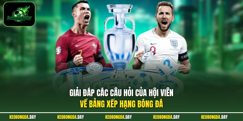 Giải đáp các câu hỏi của hội viên về bảng xếp hạng bóng đá